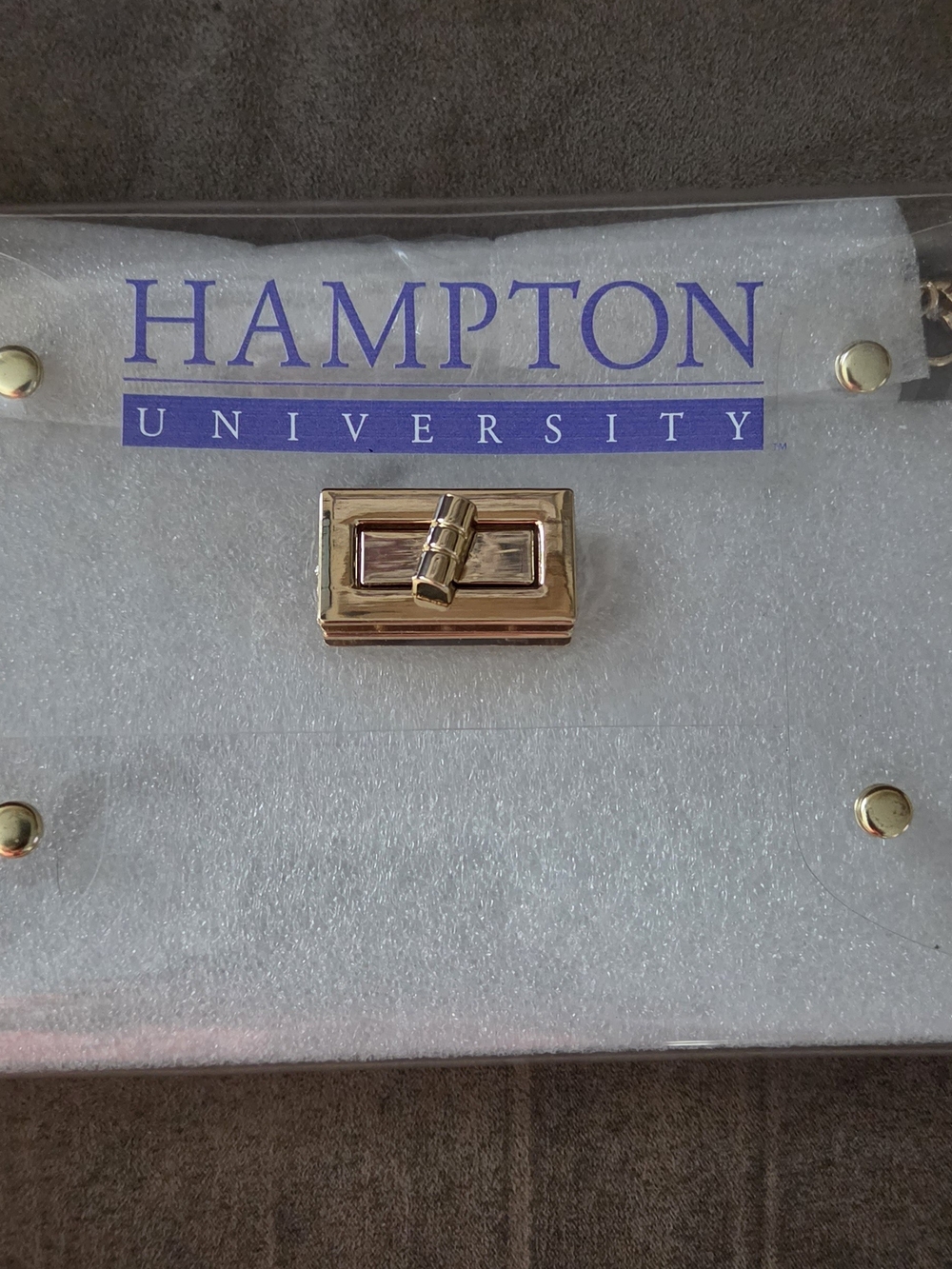 Hampton University Pirates Clear Crossbody Purse Bag Stadium Approved Turn Lock